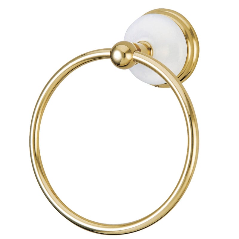 Kingston Brass BA1114PB Victorian Towel-Ring, 6-Inch, Polished Brass - Image 4