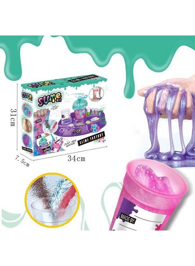 HaHaHai DIY Crystal Slime Factory Kit for Kids – Make 10 Colorful Slimes Just Add Water, No Glue, No Mess – Glitter Foam Non-Sticky Slime Making Set with Shakers & Decorations (Perfect Kids Gift) - Image 2