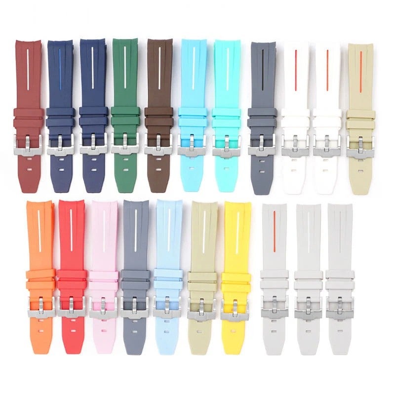 Bluejw 42 Colors Curved End Sport Rubber Watch Bands 20mm 21mm 22mm – Water Resistant Replacement Watch Strap for Men and Women - Image 4