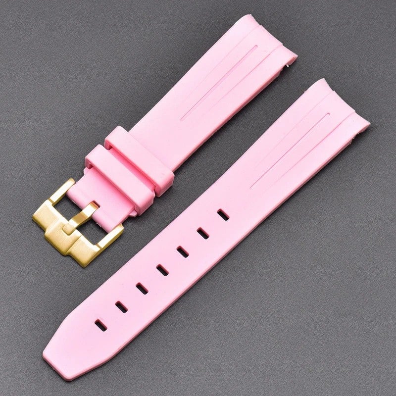Bluejw 42 Colors Curved End Sport Rubber Watch Bands 20mm 21mm 22mm – Water Resistant Replacement Watch Strap for Men and Women - Image 1