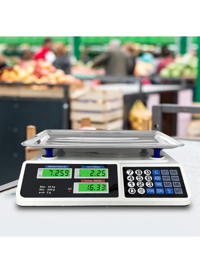 DubaiGallery Scales Digital Electronic Weight Scale Computing Food Scale Meat Produce Industrial Counting For Kitchen Stores Restaurant Market - Image 2