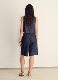 MANGO Rinse-Wash Denim Crop Top  - Image 2