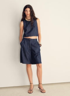 MANGO Rinse-Wash Denim Crop Top  - Image 4