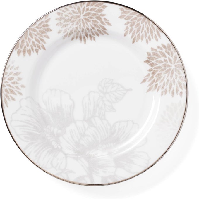 825809 FLORAL PATINA BUTTER PLATE