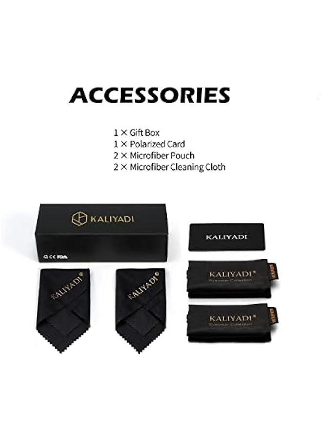 ماركة غير محددة KALIYADI Sunglasses Men Polarized Sunglasses for Men Women Unisex Semi-Rimless Frame Retro Driving Sun Glasses UV Blocking  - Image 5