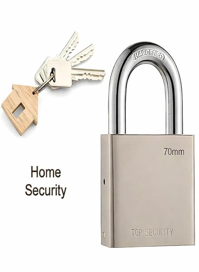 Oblivion Lock for Home - Multipurpose Solid Keys Padlock - Corrosion Resistant and Waterproof Heavy Duty Security Lock for Main Door, Gate, Dormitory, Shops, Offices and Shutters (2, 70mm) - Image 3