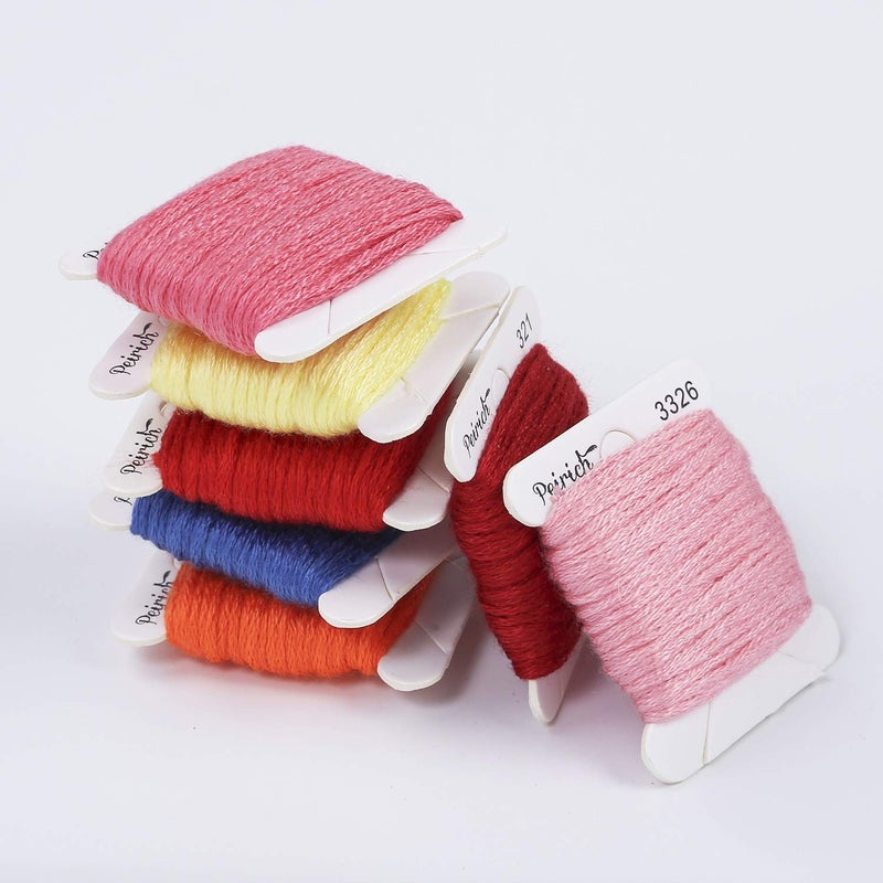 Peirich Embroidery Floss Organizer Box - 24 Compartments with 100 Hard Floss Bobbins and 459 Color Number Stickers - Image 4