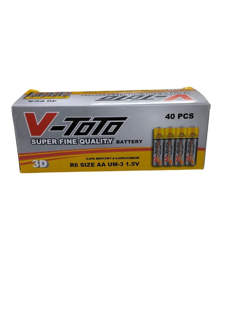 3D V-toto 40-Piece High Power AA UM-3 Battery - Image 1