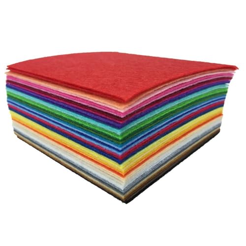 flic-flac 16PCS 8 x 12 inches (20 x 30cm) Assorted Color Felt Fabric Sheets Patchwork Sewing DIY Craft 1mm Thick - Image 1