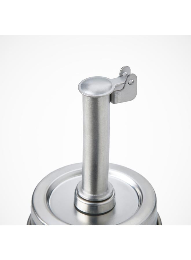 زبون زجاجة زيت/خل، زجاج شفاف/فولاذ مقاوم للصدأ، 16 سم - Image 2