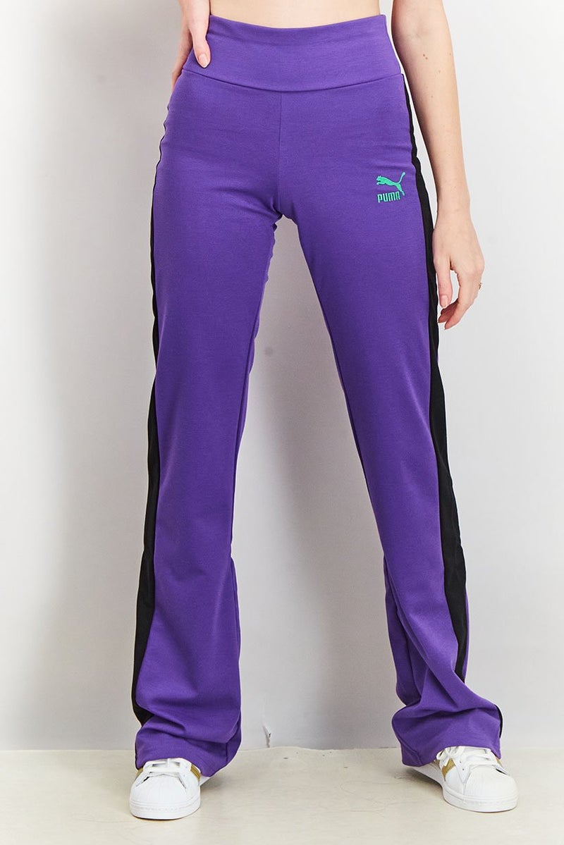 PUMA Women Sportswear Fit Dua Lipa T7 Pants, Purple - Image 1