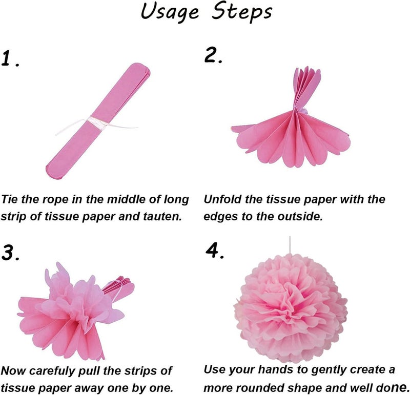 Capesaro Yellow Paper Pom Poms - 10",12" Tissue Pom Poms Decorations for Party Hanging Decor - 12 Piece Set - Image 3