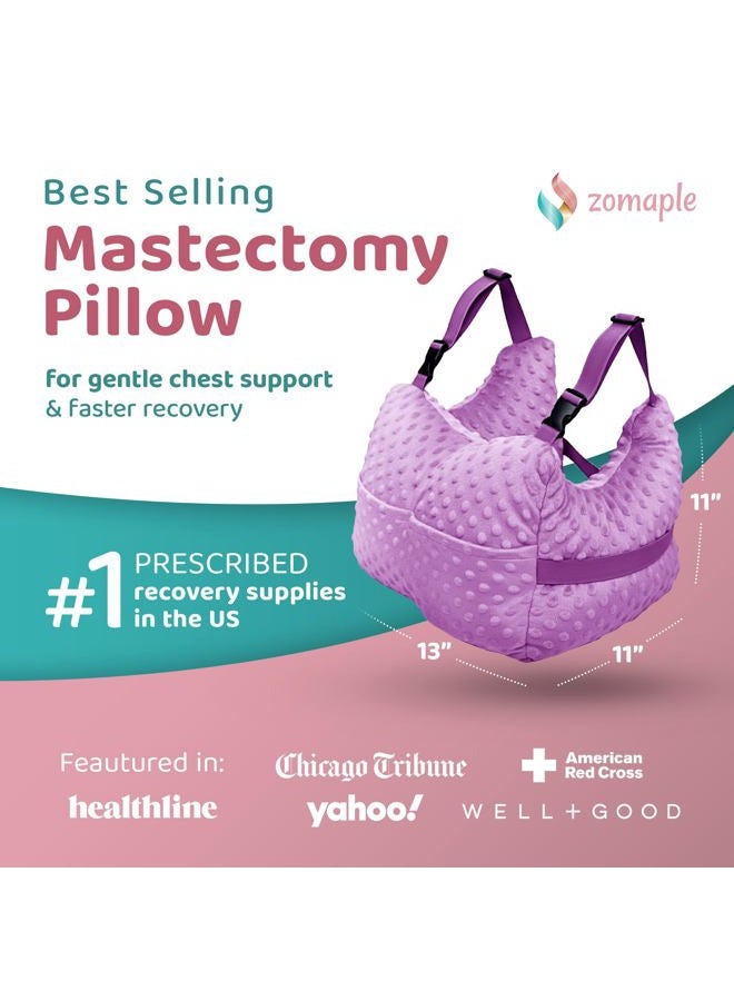 Zomaple Mastectomy Pillow - Post Surgery Pillow, Mastectomy Recovery Must Haves, Breast for After Heart Surgery, Reduction & Augmentation Patients Sleeping, Recovery Seatbelt Protection-Surgery Gift - Image 2