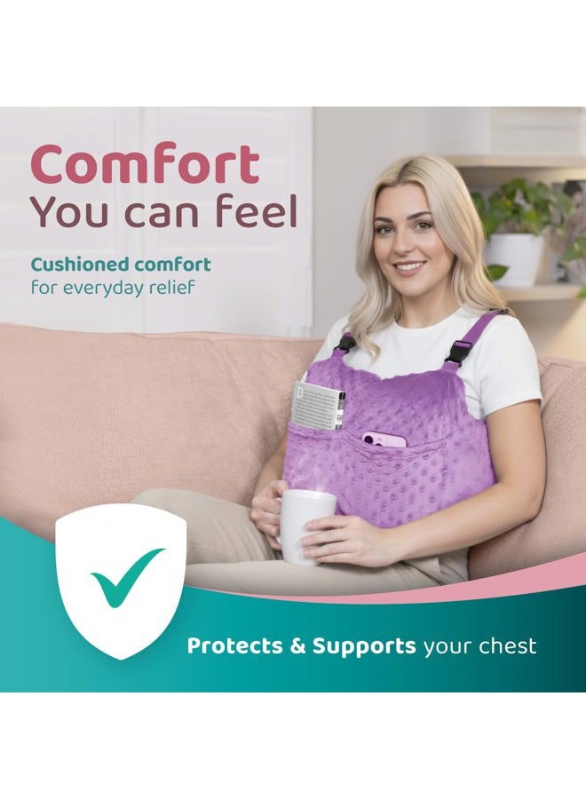 Zomaple Mastectomy Pillow - Post Surgery Pillow, Mastectomy Recovery Must Haves, Breast for After Heart Surgery, Reduction & Augmentation Patients Sleeping, Recovery Seatbelt Protection-Surgery Gift - Image 3