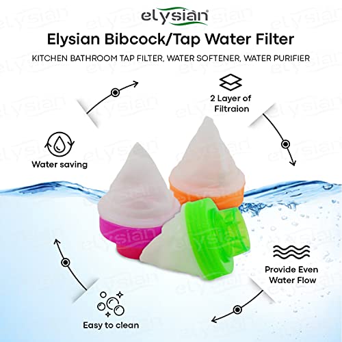 Elysian Water Tap Filter Nozzle (Pack of 5) | Flexible Kitchen Tap Head with 3 Spray Modes | Adjustable Anti-Splash Faucet Sprayer with Swivel Design - Image 4