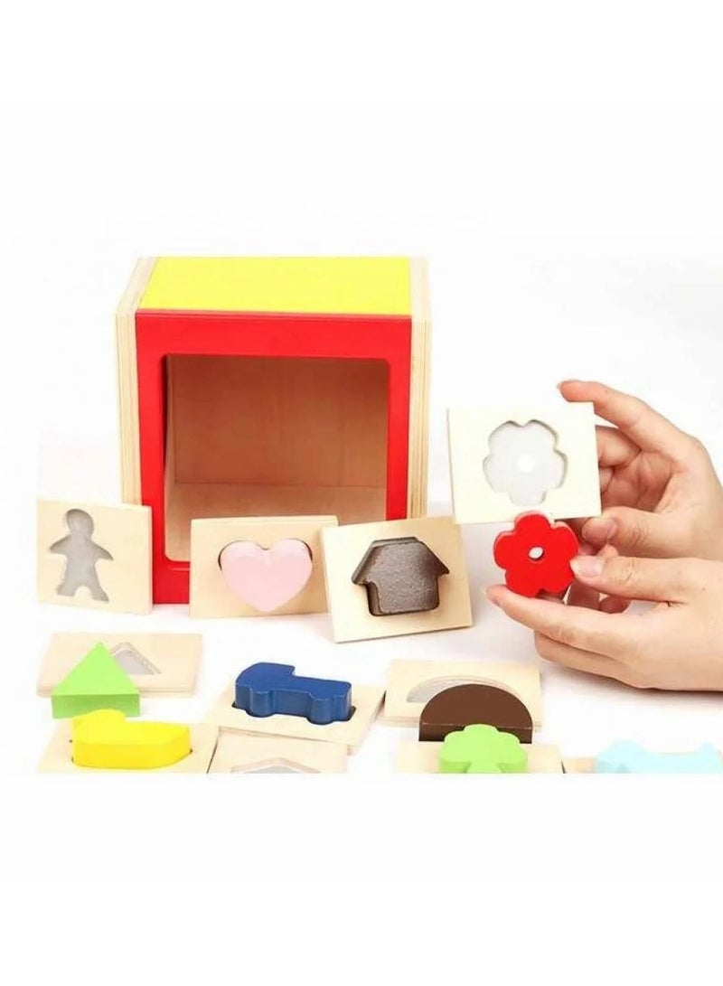 Kids Touch  Feel Sensory Puzzle Box - Educational Sensory Development - Image 2
