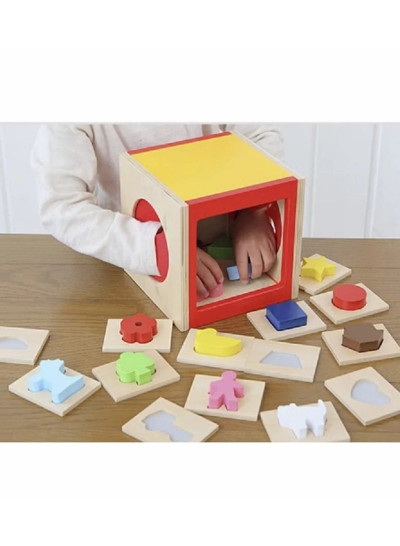 Kids Touch  Feel Sensory Puzzle Box - Educational Sensory Development - Image 1
