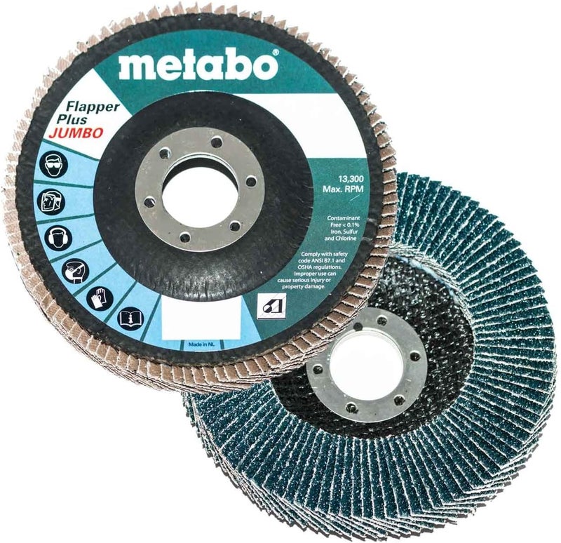 Metabo ميتابو 629490000 45 × 78 فلابر بلس جامبو أقراص صنفرة 40 حبيبة 10 عبوة - Image 1