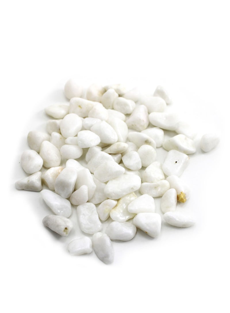 PARTY FUN Fun Decorative White Stones - 300g in a Drum - Image 1