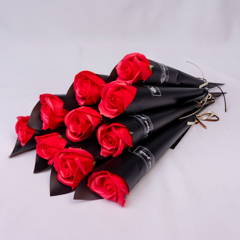 48 Pieces Artificial Rose Flower Milky White Gift Box For Valentine Mother Wedding - Image 4