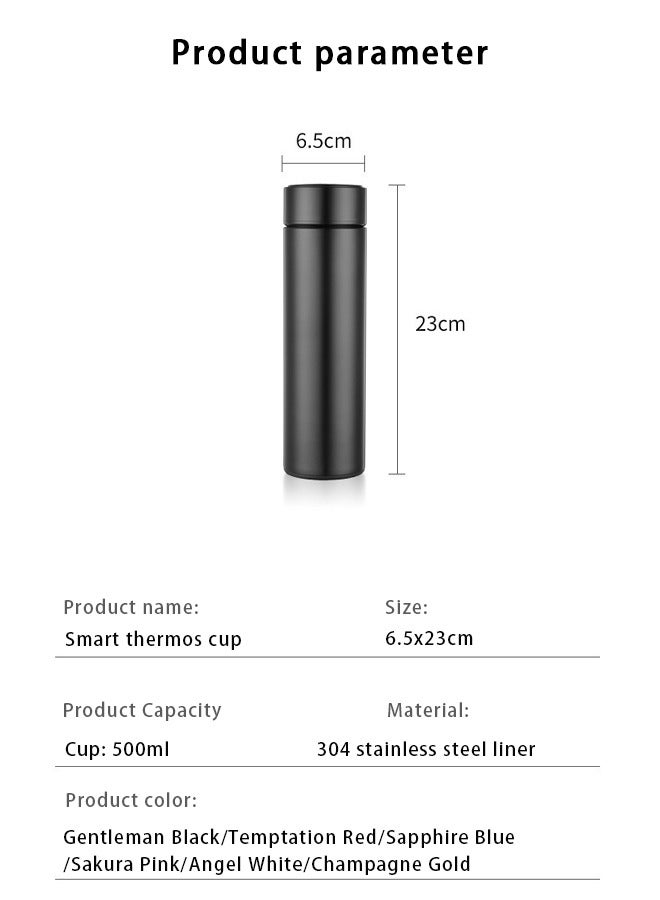 Intelligent Stainless Steel Thermos Bottle Cup Temperature Display Vacuum Flasks Travel Car Soup Coffee Mug Thermos Water Bottle Gold - Image 2