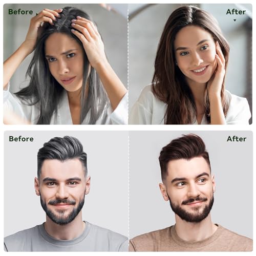 BELEZALIB Dark Brown Hair Dye Shampoo - Natural Nutrition for Gray Hair Coverage, 3 in 1 Shampoo for women, Semi Permanent Hair Color for Instant, Lasts 30 Days/Natural herbal Ingredients, 150 ML/5.07 OZ - Image 4