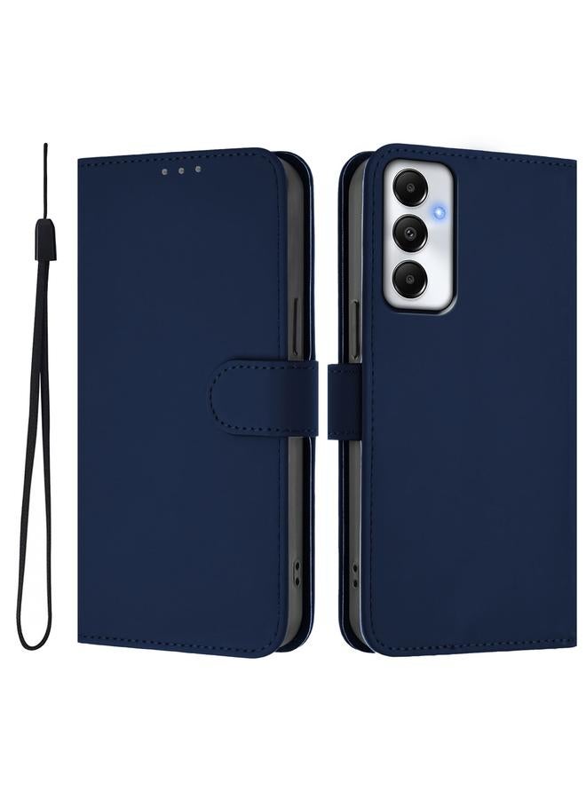 S-TOP Case For Samsung Galaxy A05s 4G Global Skin Feel Solid Color Leather Phone Case with Lanyard - Image 2