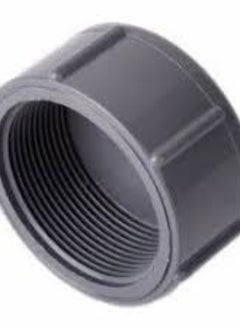 KNP KNP Threaded End Cap PVC Pipe Fitting (1 Inch) is a crucial component designed to seal the end of a 1-inch PVC pipe, ensuring a tight and secure closure.  - Image 1