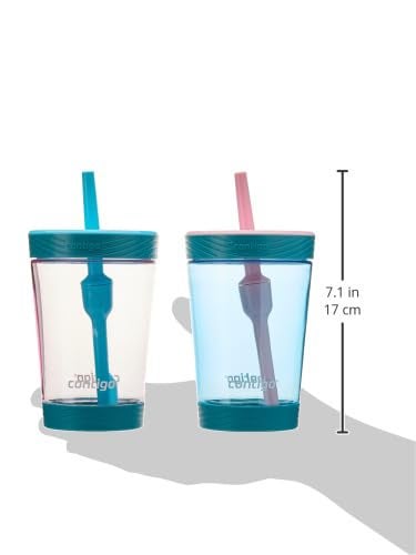 Contigo Kids Spill-Proof 14Oz Tumbler With Straw And Bpa-Free Plastic  Fits Most Cup Holders And Dishwasher Safe  2-Pack Strawberry Cream & Blue Raspberry - Image 4