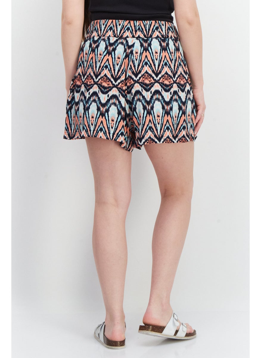 Pepe Jeans Women Aztec Pattern Basic Shorts, Black  - Image 2