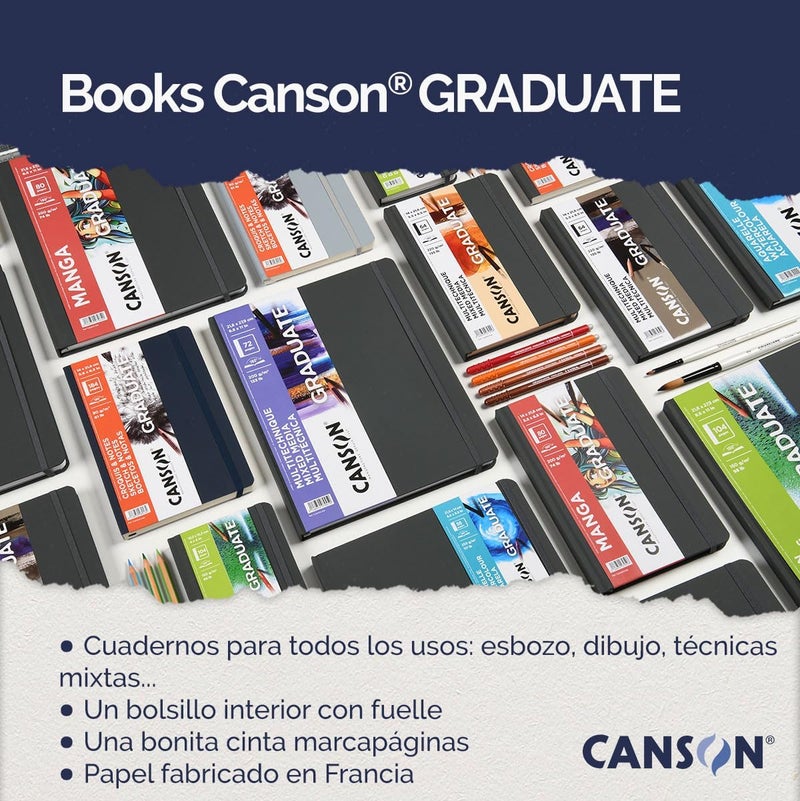Canson Graduate Drawing Paper Hard Cover Art Journal 4x6 inches 52 Sheets  Artist Paper for Pencil Ink Pen Marker Illustration - Image 4