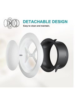 SYOSI Vent Cover, Round ABS Adjustable Soffit Vent, Round Ceiling Diffuser for Living Room, Closet, Bathroom, Kitchen, Garage Ventilation Use 2Pcs, 205 * 70 * 144mm  - Image 3