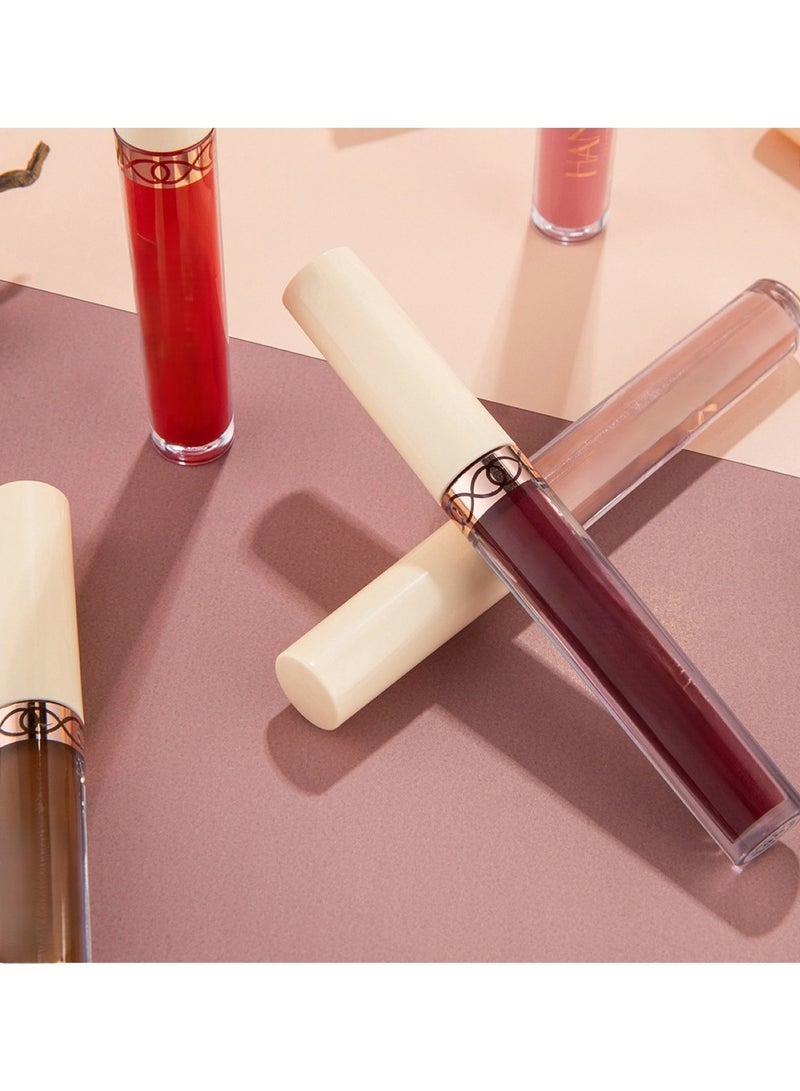 Huitich Matte Liquid Lipstick Set 6-Piece Non-Stick Long-Lasting Lip Gloss Collection - Image 3