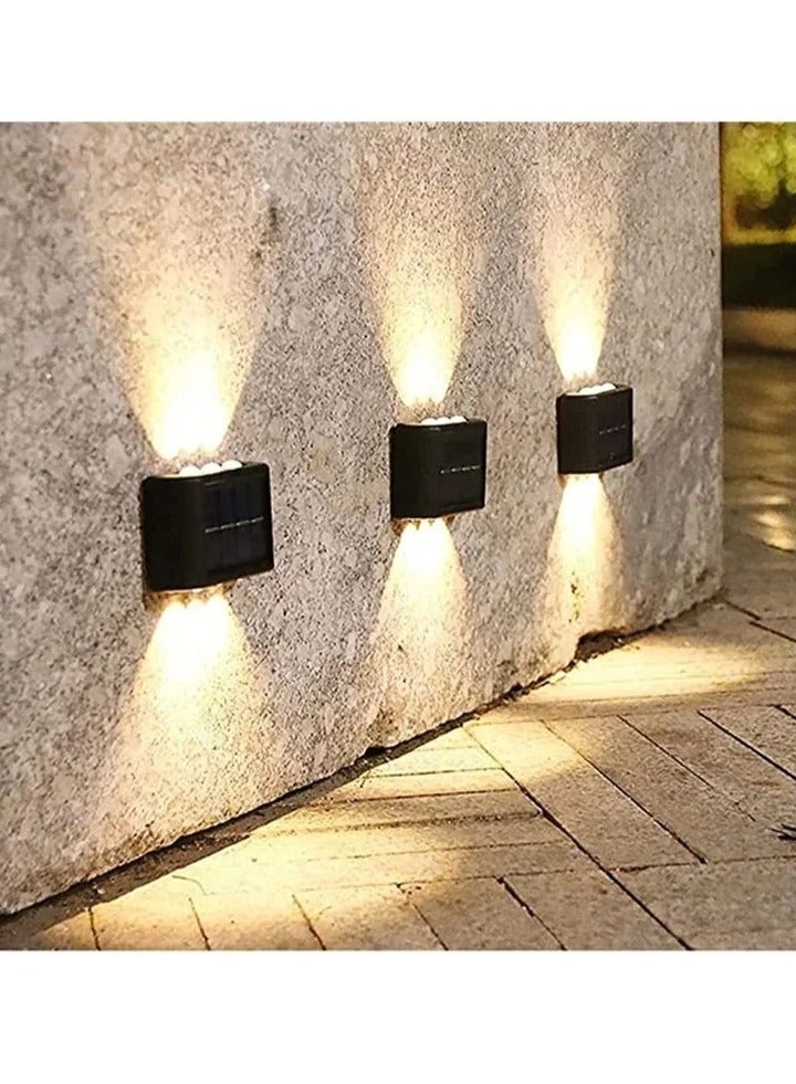 2 Pack Solar Fence Lights,LED Wall Lights Outdoor,Waterproof Security Night Sensor Light for Pathway Porch Yard Garage Garden Walkway Driveway - Image 2