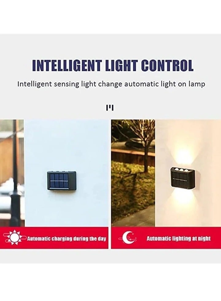 2 Pack Solar Fence Lights,LED Wall Lights Outdoor,Waterproof Security Night Sensor Light for Pathway Porch Yard Garage Garden Walkway Driveway - Image 3