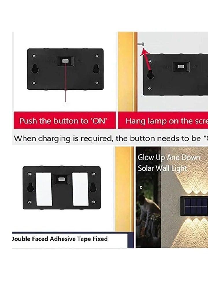 2 Pack Solar Fence Lights,LED Wall Lights Outdoor,Waterproof Security Night Sensor Light for Pathway Porch Yard Garage Garden Walkway Driveway - Image 5