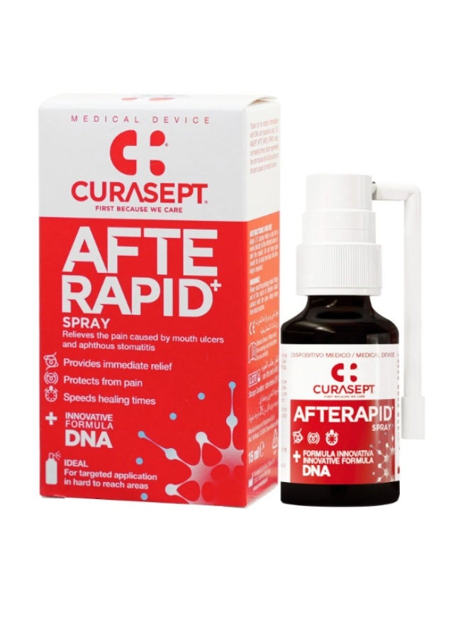 Curasept Afte Rapid Spray 15ml – Fast Relief for Mouth Ulcers & Oral Pain - Image 2