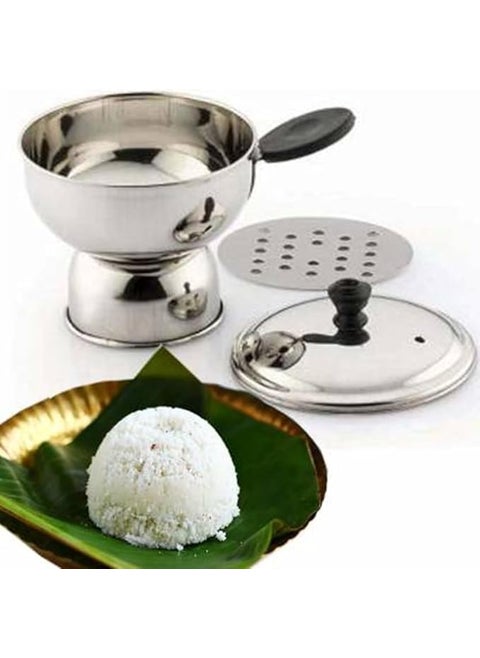 Bekner Chiratta Puttu Maker with Handle Use with Pressure Cooker Puttu Kutti Puttu Steamer Silver Make in India