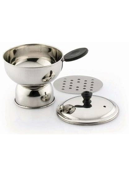 Bekner Bekner Chiratta Puttu Maker with Handle Use with Pressure Cooker Puttu Kutti Puttu Steamer Silver Make in India  - Image 2