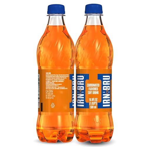 Irn Bru IRN-BRU Original Scottish Sparkling Soda, Citrus Flavored Carbonated Drink - Sparkling Flavored Soft Drink, 32 Flavor Recipe, 16.9 fl oz Bottles, Pack of 12 - Image 2