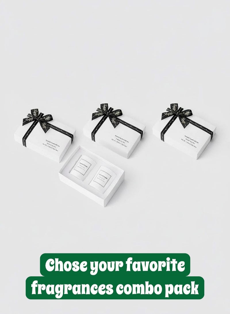 نسيم وتموجات شمعتان عطريتان للاسترخاء في برطمانات زجاجية، بدون دخان، مصنوعتان من شمع الصويا الطبيعي، بروائح متنوعة. مثالية للاستحمام، واليوغا، والنوم، والمهرجانات، وحفلات الزفاف، وعيد الشكر. برائحة البرتقال الحلو والبرغموت، في علبة هدايا. - Image 2