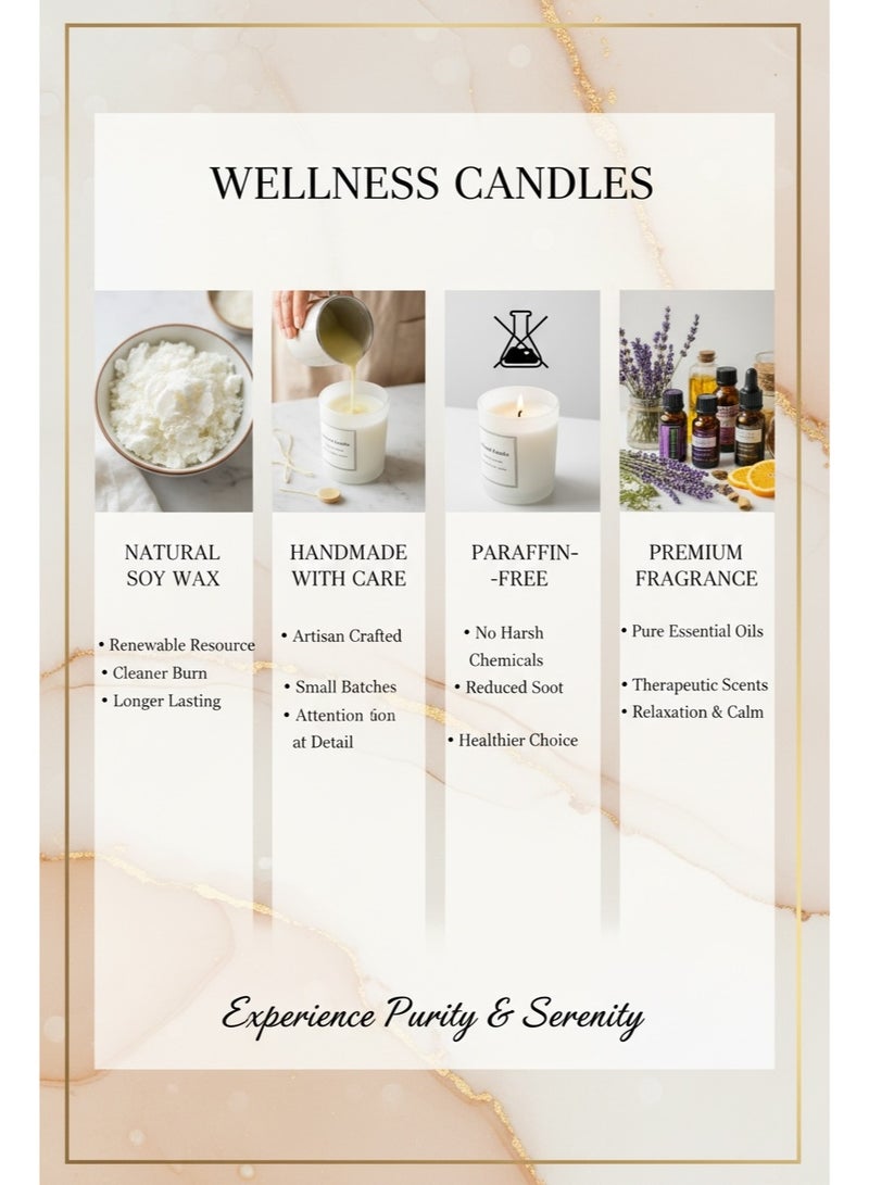 نسيم وتموجات شمعتان عطريتان للاسترخاء في برطمانات زجاجية، بدون دخان، مصنوعتان من شمع الصويا الطبيعي، بروائح متنوعة. مثالية للاستحمام، واليوغا، والنوم، والمهرجانات، وحفلات الزفاف، وعيد الشكر. برائحة البرتقال الحلو والبرغموت، في علبة هدايا. - Image 4