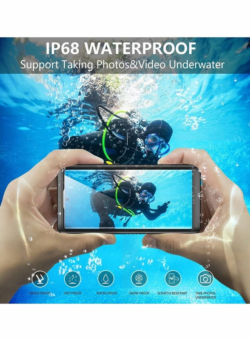 SYOSI Case for Samsung Note 20 Ultra Waterproof Case, Excefore Built in Screen Protector 360° Full Body Heavy Duty Shockproof IP68 Galaxy 5G 6.9" Black - Image 2