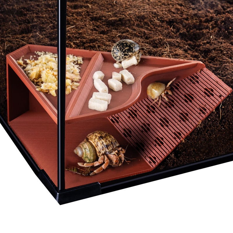HERPDEN Hermit Crab Cave Habitat with Climbing Tunnel Hermit Crab Tank Accessories Climbing Toys Habitat Decor for Pet Crab for Crabs up to 24in Tall - Image 2