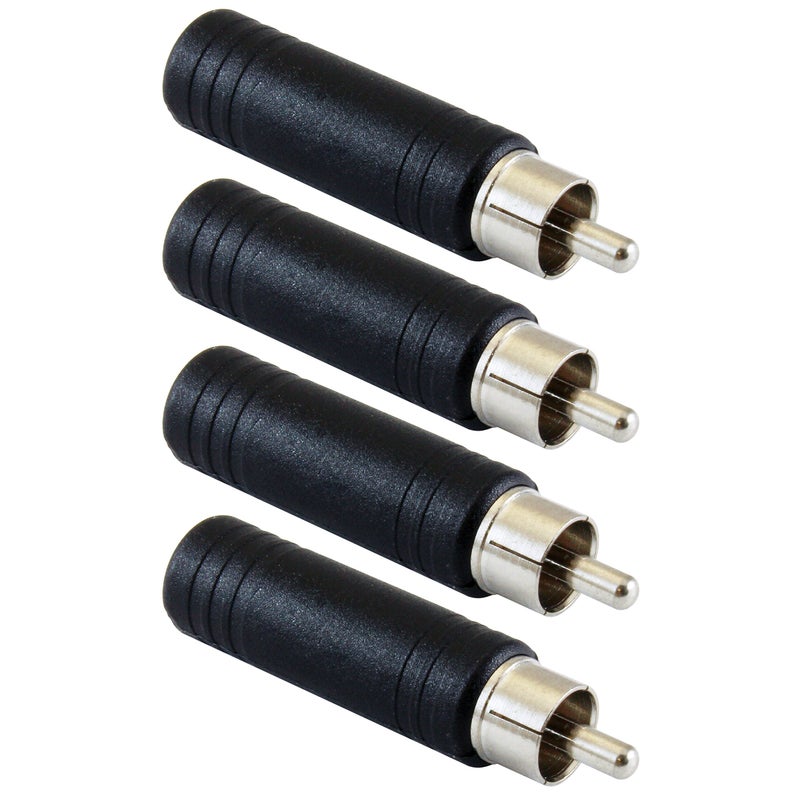 GLS Audio Molded 14 Female to RCA Male Adapter  4 Pack