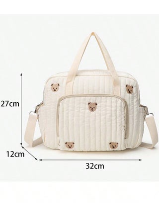 حقيبة حمل لحفاضات الأطفال، حقيبة تخزين عربة الأطفال، حقائب تنظيم حفاضات الرضع، حقيبة يد مطرزة للامهات - view 2