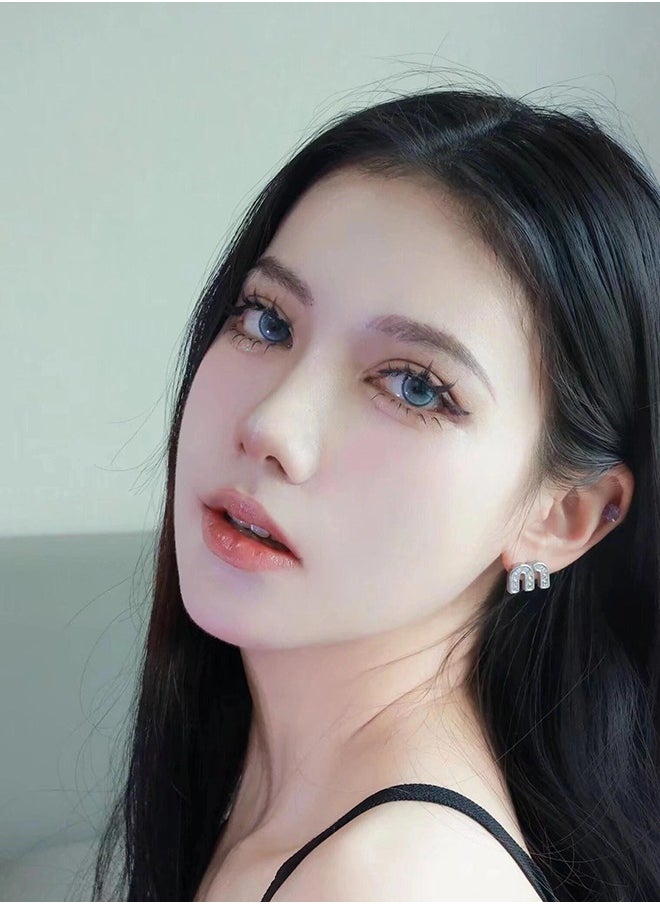 Mill Creek Mill creek color contact lenses 14.2MM hydrogel lenses can be used for 6 months 1 pair of 2 blue glasses  - Image 3