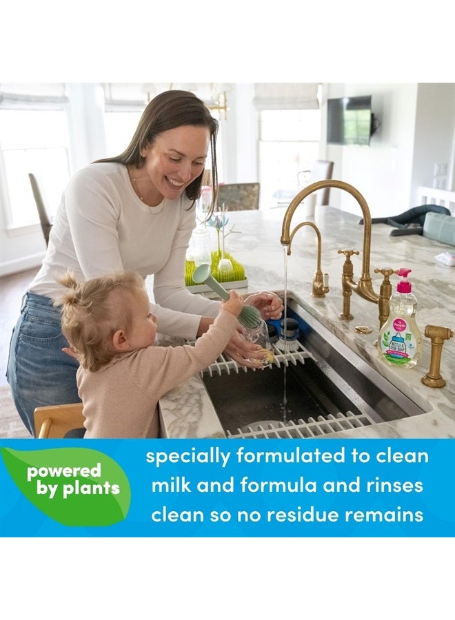 dapple صابون زجاجات الأطفال والأطباق سائل نباتي مضاد للحساسية مع مضخة واحدة مرفقة، قد يختلف التعبئة، خالي من العطور، 16.9 أونصة سائلة (عبوة من 3)  - Image 3