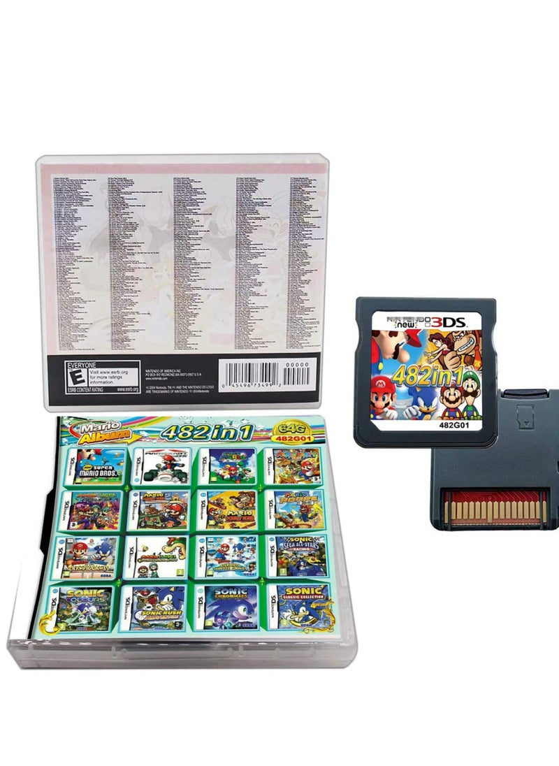 Excefore 482 IN-1 NDS Game Cartridge, Super Combo Game Cartridge, DS Game Pack Card Compilations, Compatible with NDS, NDSL, NDSi, NDSi LL/XL, 3DS, 3DS LL/XL, New 3DS, New 3DS LL/XL, 2DS, New 2DS LL/XL  - Image 4