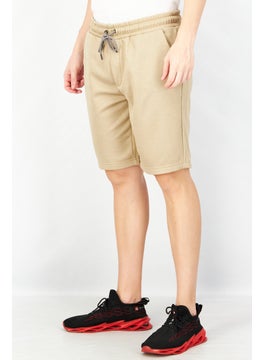 Original Supersoft Men Drawstring Heather Jogger Short, Beige  - Image 2